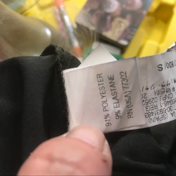 Zara Basic Black Empire Waist, Ruched Bust Top - Picture 7 of 7